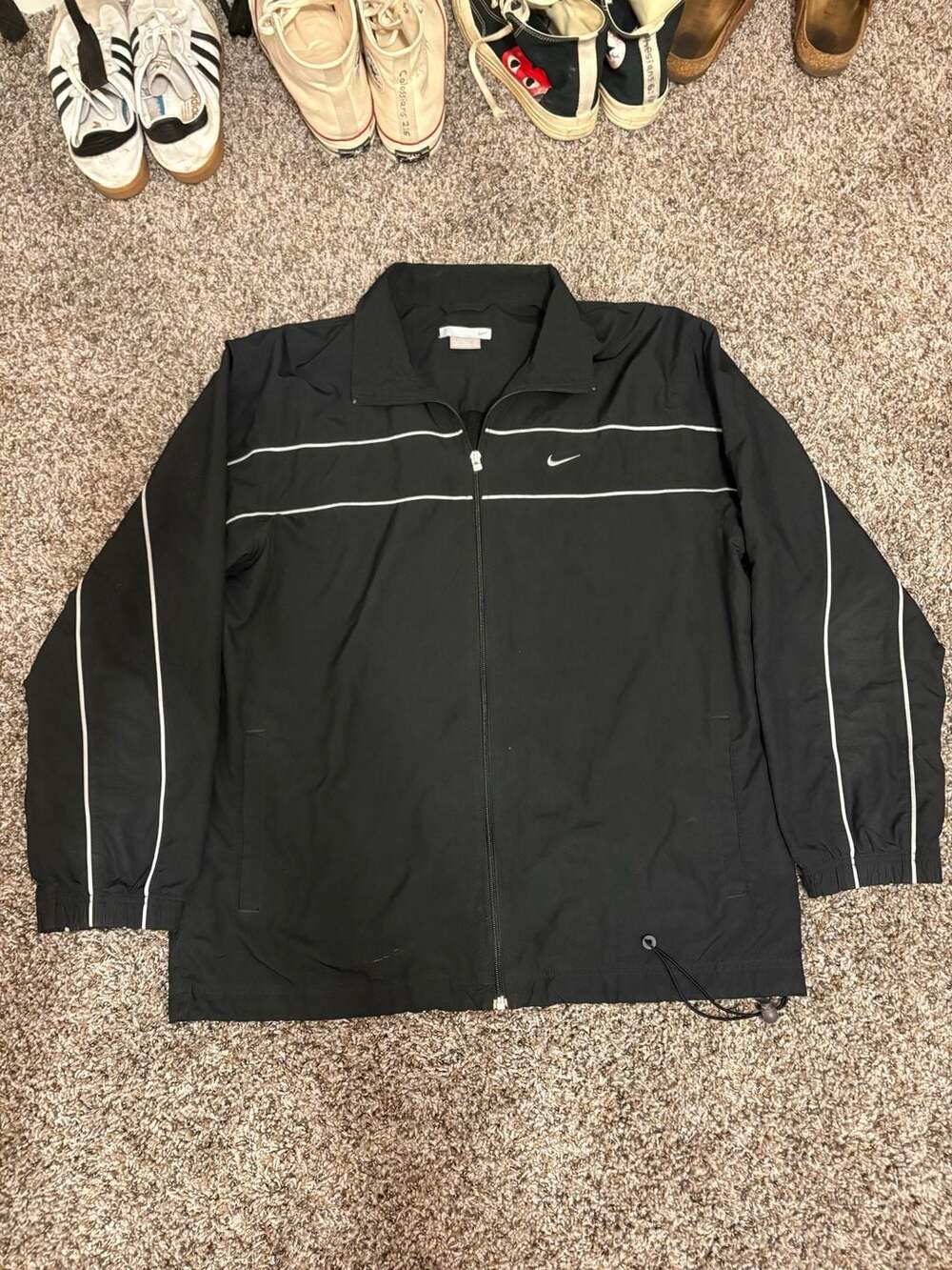 Vintage Nike Black Mesh Lined Windbreaker Jacket